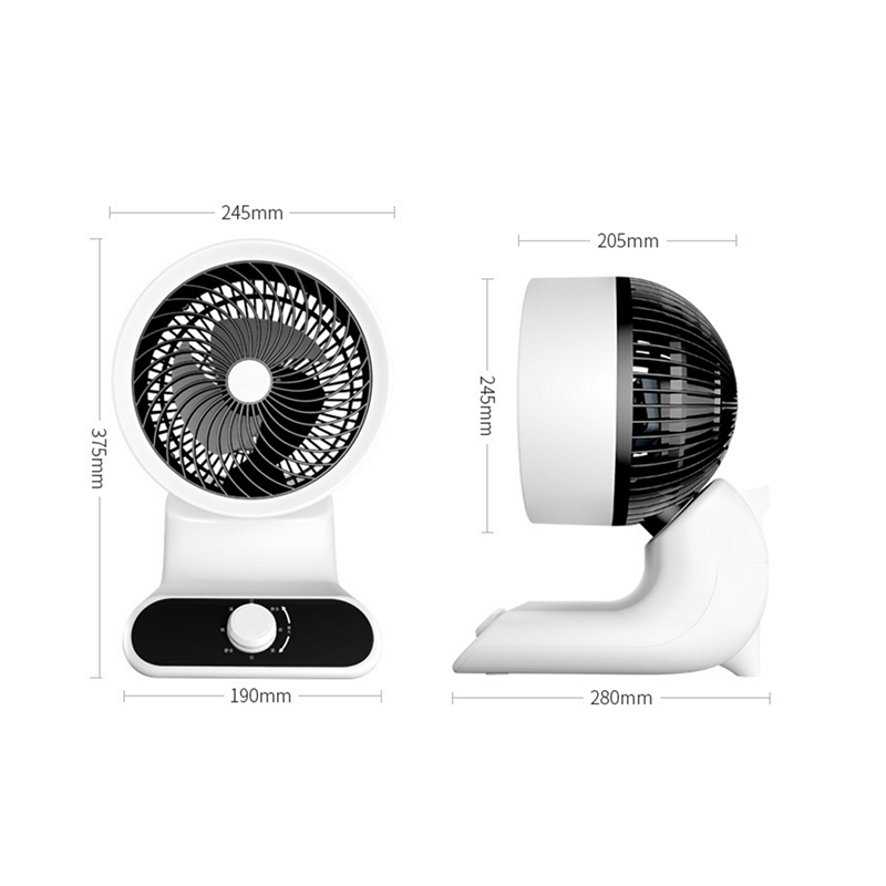 360° Air-Circulating Fan Side 360° Air Circulating Fan Side